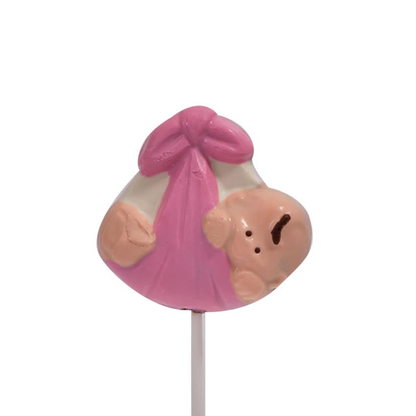 PALETA DE CHOCOLATE – BABY SHOWER NIÑA(Docena) - Imagen 6