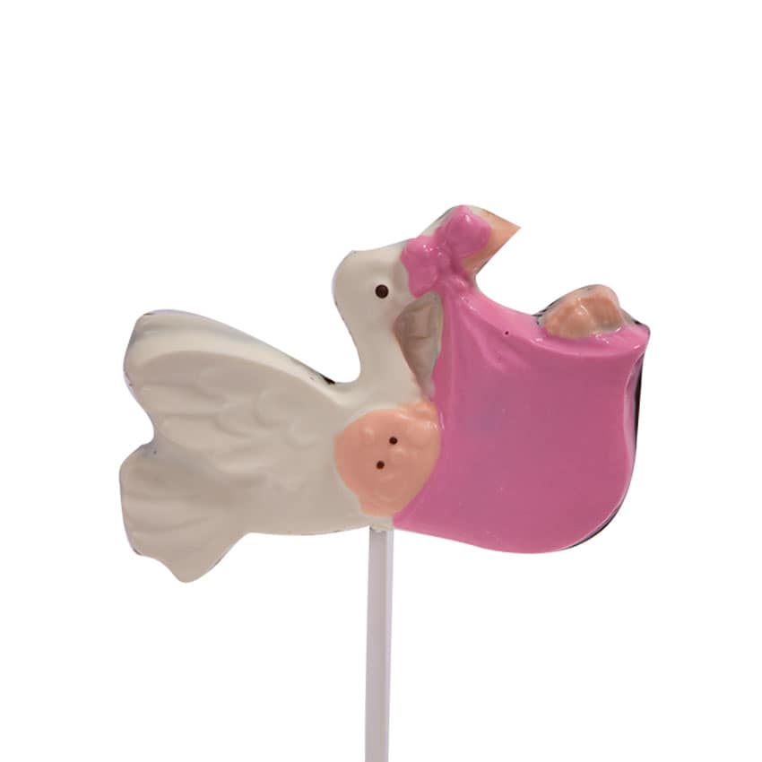 PALETA DE CHOCOLATE – BABY SHOWER NIÑA(Docena)