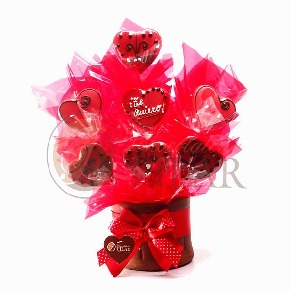 ARREGLO CORAZÓN ROJOS